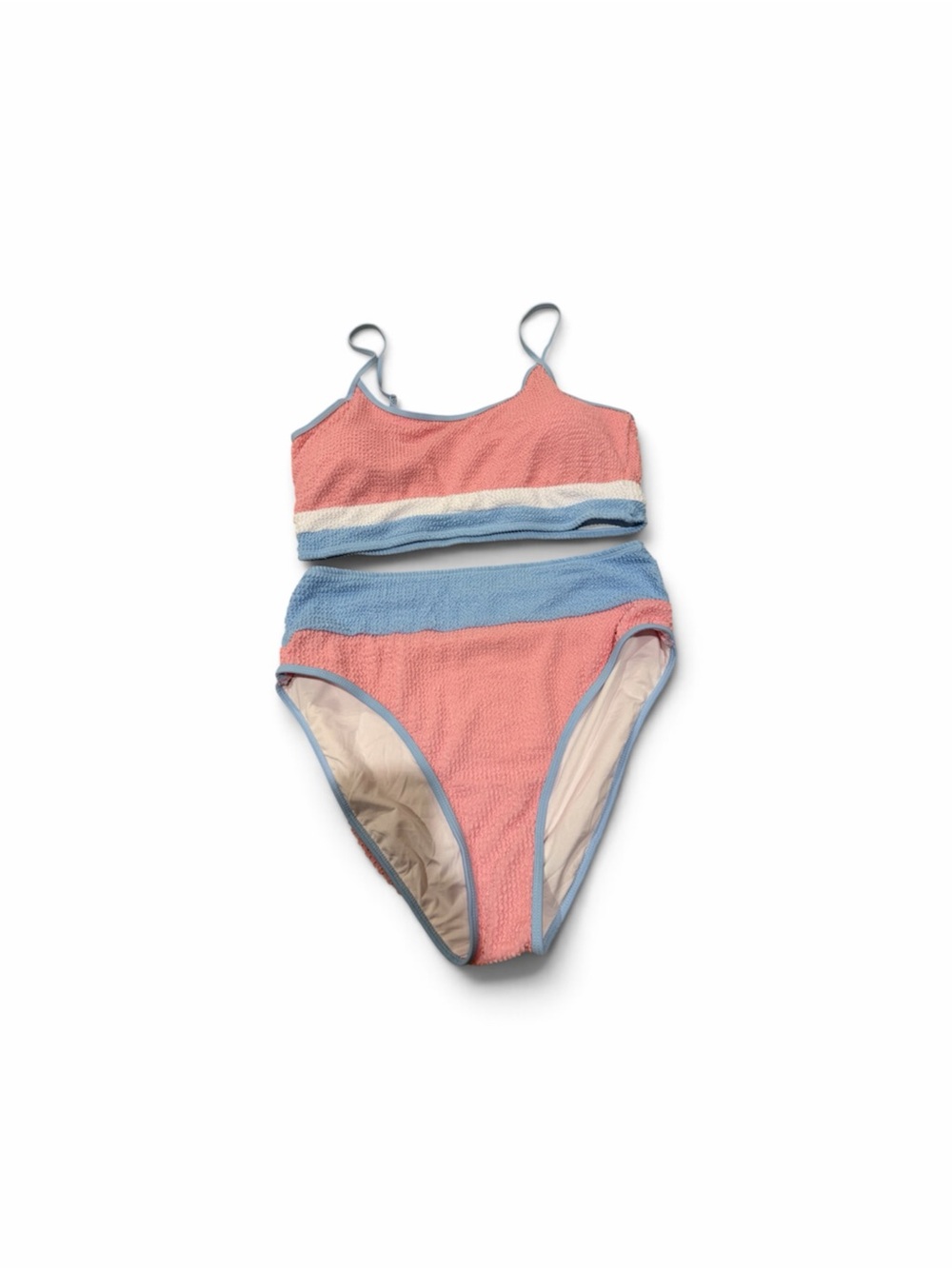 Girls Pink and Blue Two-Piece Swim Set